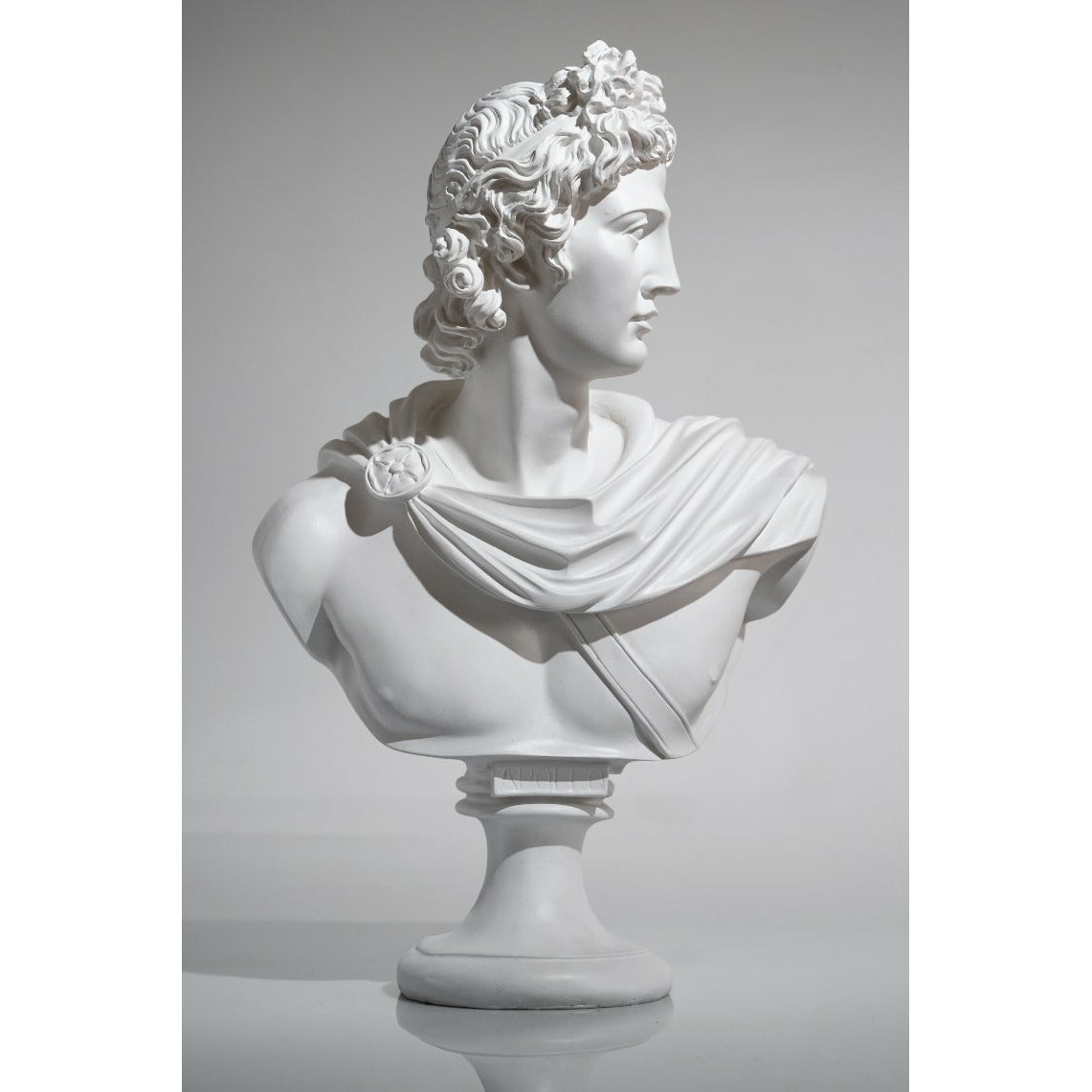 White Apollo Bust Sculpture - Our White Apollo Bust Sculpture is a timeless piece that’s an icon of Greek and Roman mythology.
